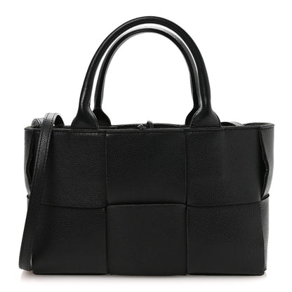 Bottega Veneta Grained Calfskin Maxi Intrecciato Mini Arco Tote Black 1 of 10