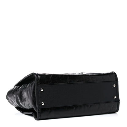 Chanel Glazed Calfskin Small Deauville Tote Black 4 of 21
