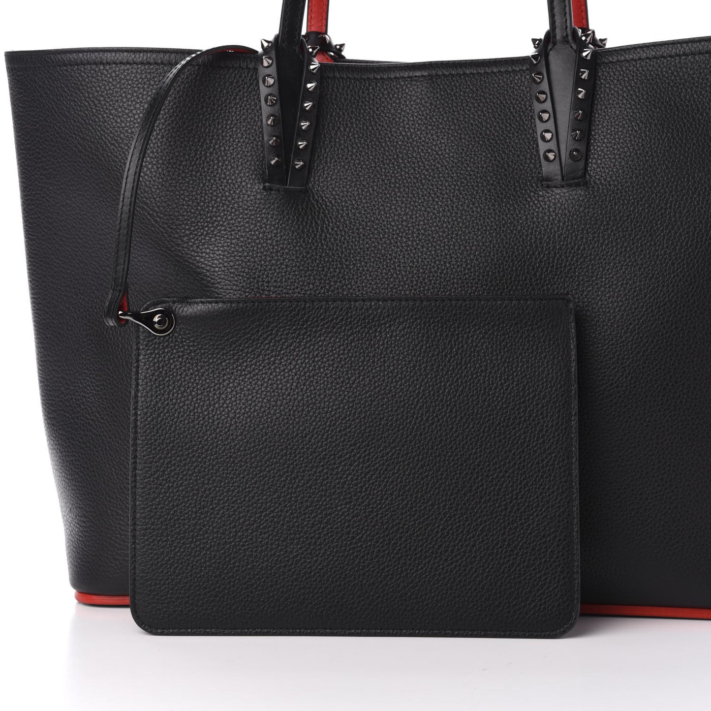 Calfskin Spikes East West Cabata Tote Black