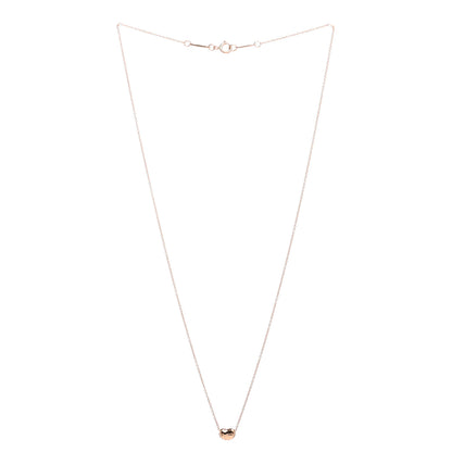 Tiffany 18K Rose Gold 7mm Elsa Peretti Bean Pendant Necklace 3 of 4