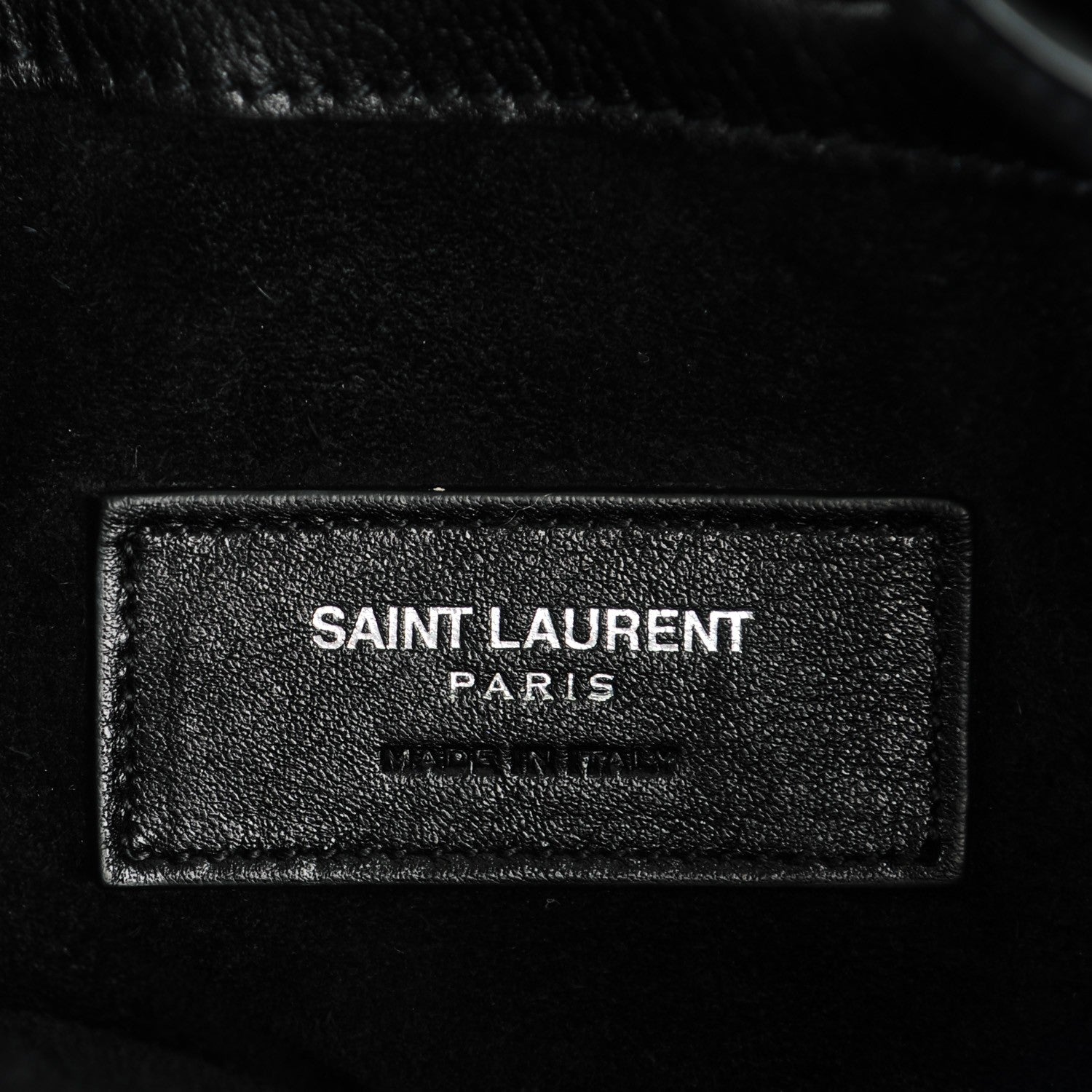Saint Laurent Calfskin Studded Small Emmanuelle Fringe Bucket Bag Black 6 of 7