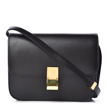 Celine Box Calfskin Medium Classic Box Flap Bag Black 1 of 8