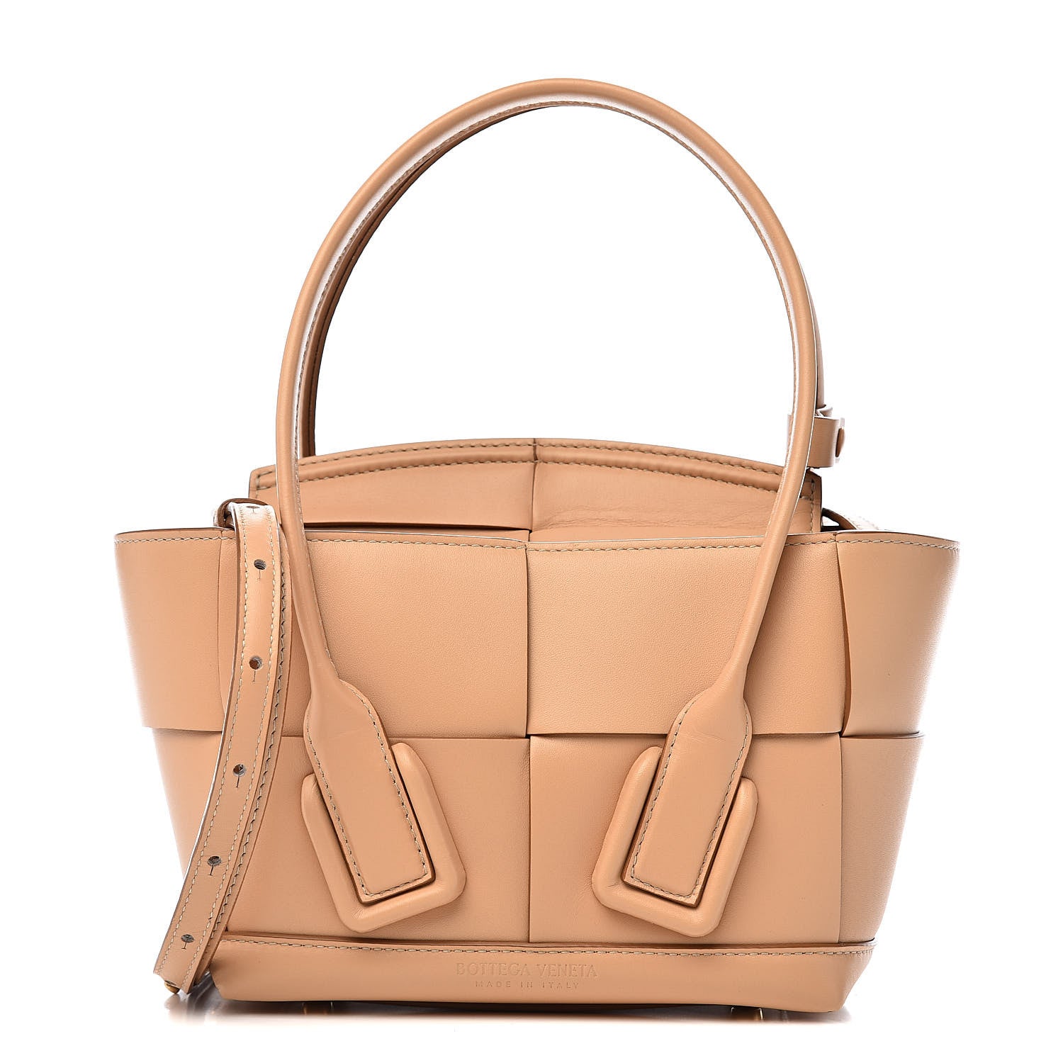 Bottega Veneta French Calfskin Maxi Intrecciato Mini Arco Nude 1 of 10