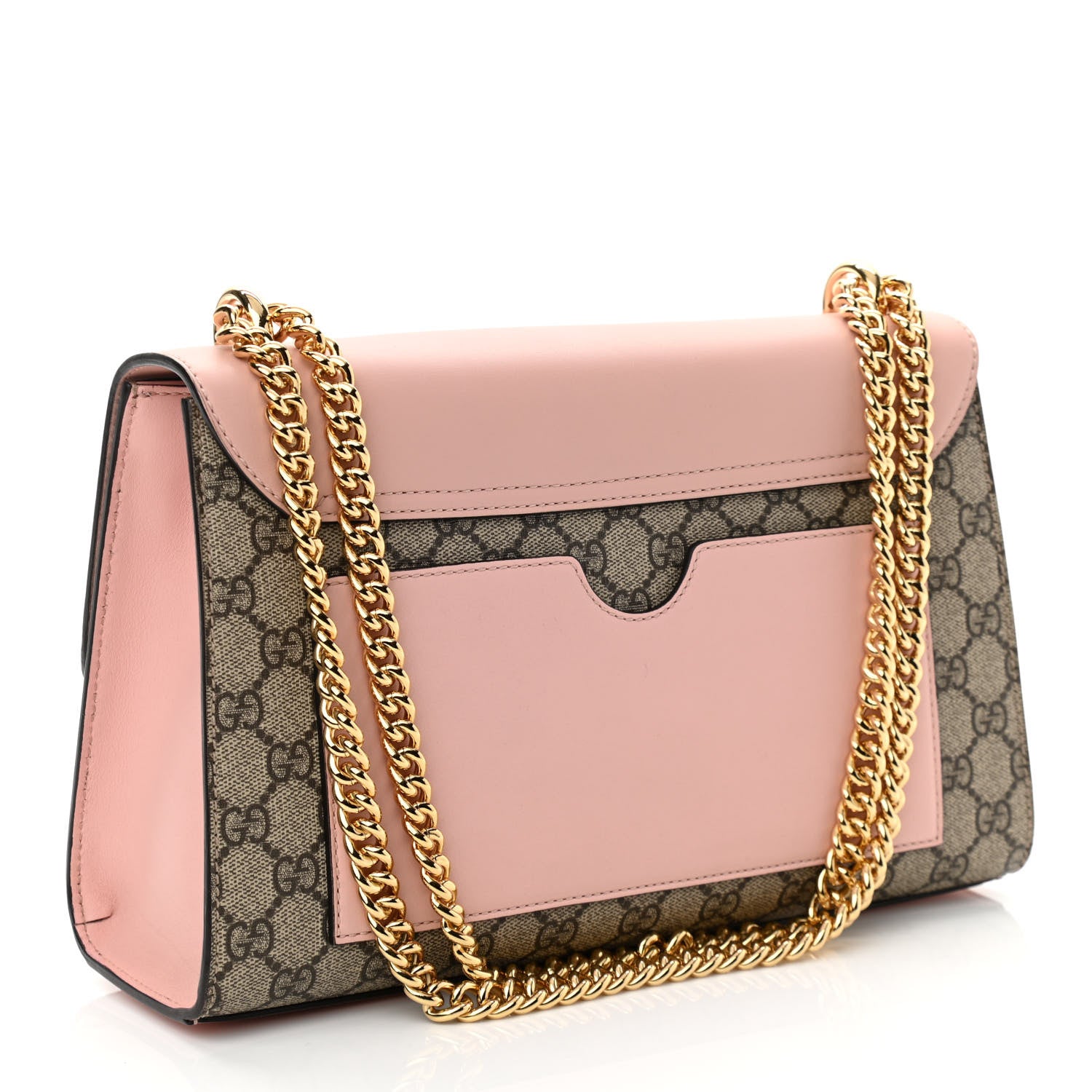 Gucci GG Supreme Monogram Calfskin Medium Padlock Shoulder Bag Beige Perfect Pink 3 of 10