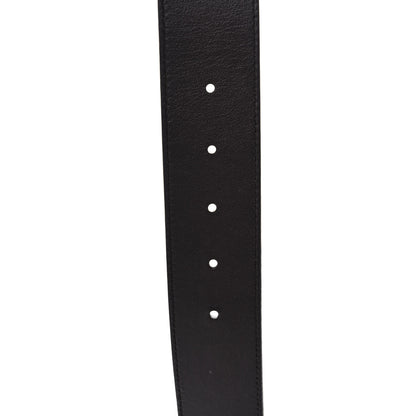 Gucci Textured Dollar Calfskin Double G 40mm Belt 85 34 Dark Cocoa 4 of 4