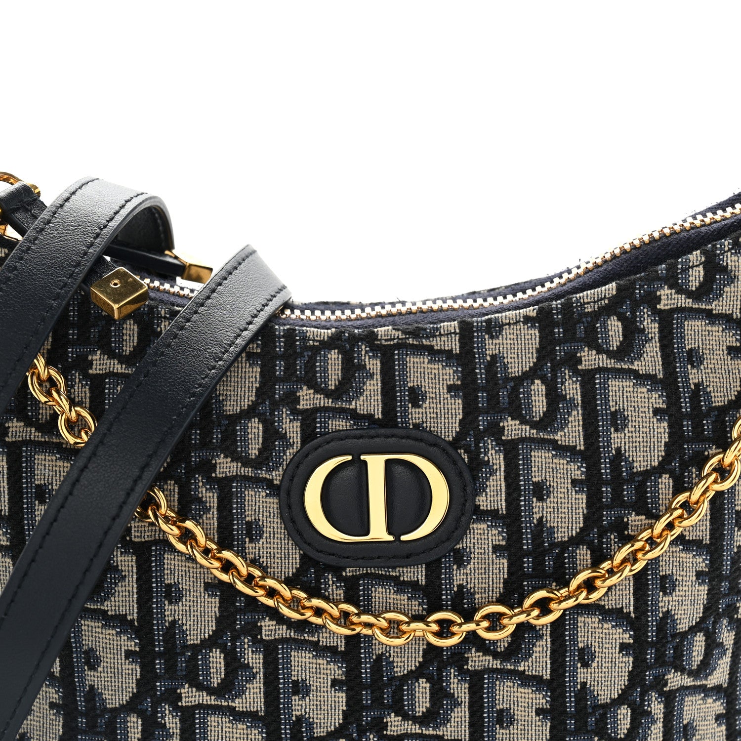 Christian Dior Oblique 30 Montaigne Diorling Mini Bag With Chain Blue 8 of 10
