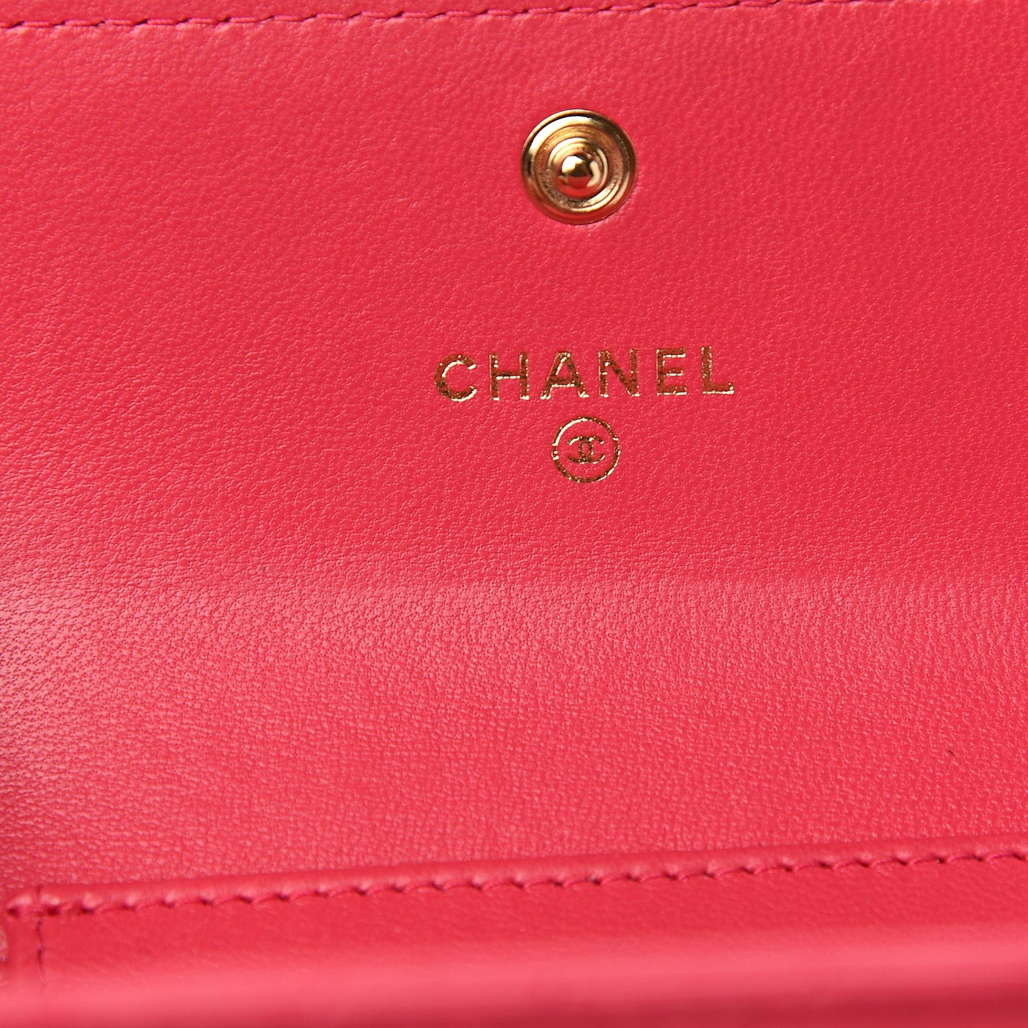 Lambskin Quilted Compact Boy Wallet Fuchsia