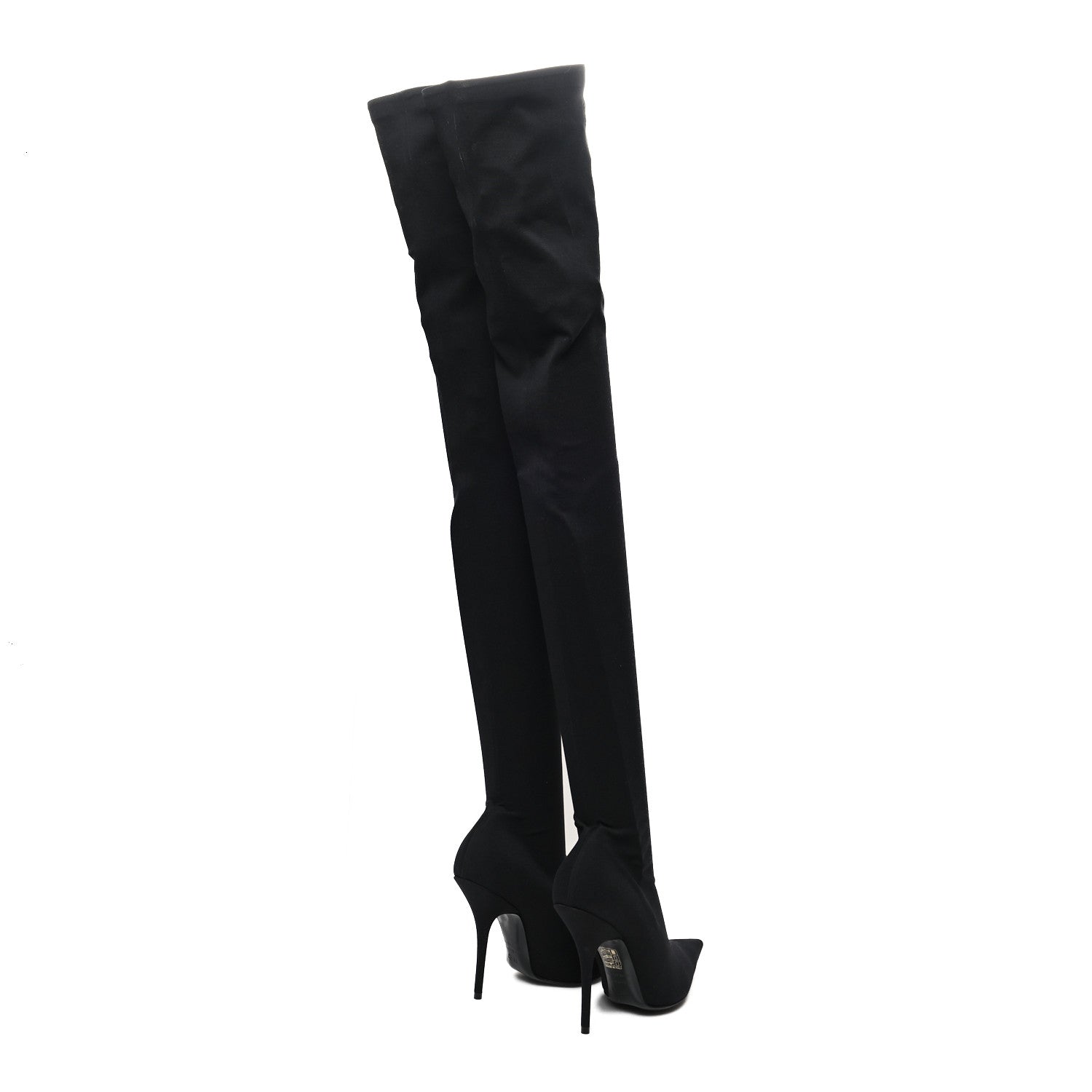 Balenciaga Spandex Pointed Toe Knife Thigh High Boots 38 Black 4 of 6