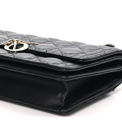 Christian Dior Lambskin Cannage Miss Dior Top Handle Bag Black 8 of 8