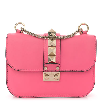 Valentino Garavani Vitello Small Glam Lock Rockstud Flap Deep Fuxia 1 of 11