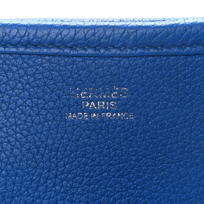 Hermes Taurillon Clemence Evelyne III PM Bleu Zellige 10 of 13