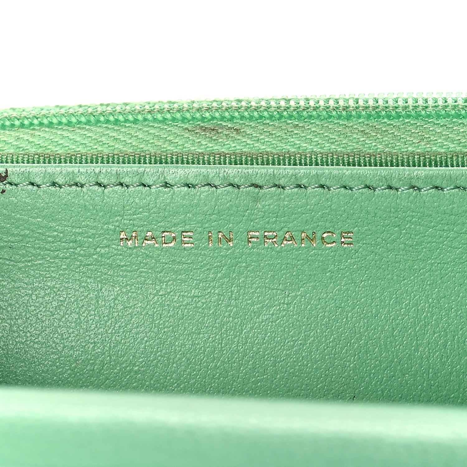 Chanel Caviar Quilted Wallet on Chain WOC Green 7 of 13