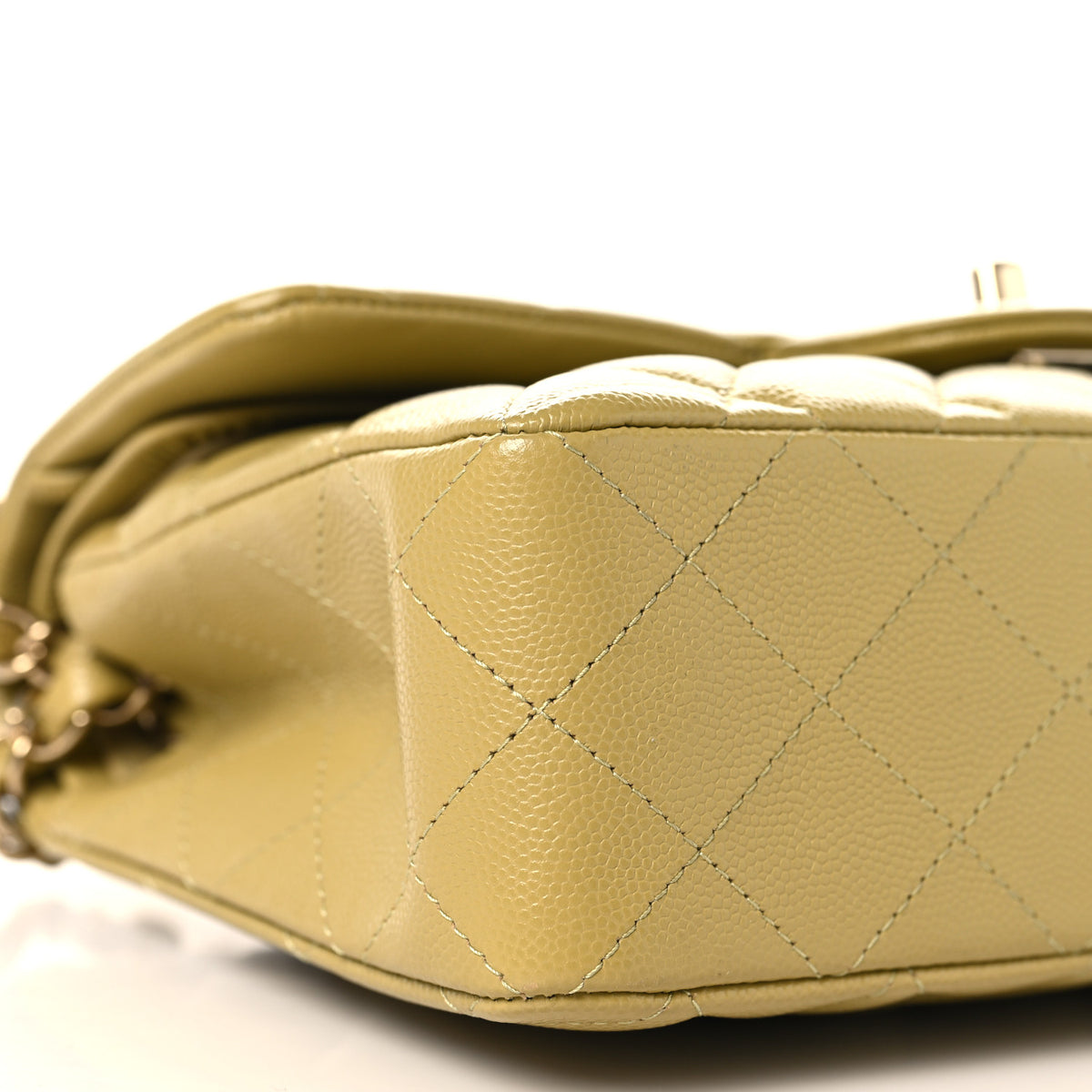 Chanel Caviar Quilted Small Double Flap Light Yellow 9 of 10