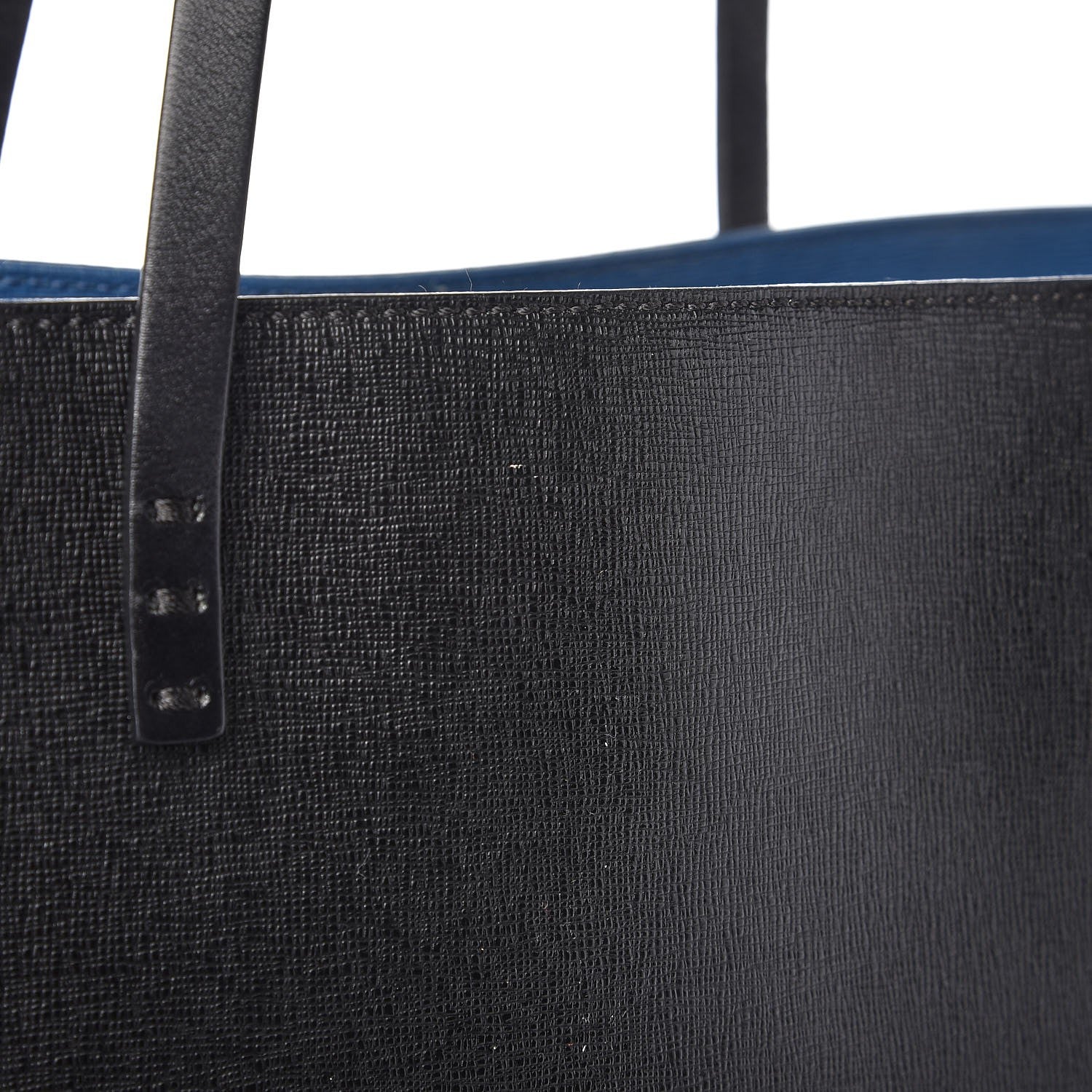 Fendi Vitello Elite Cuoio Monster Buggies Medium Roll Tote Black Multicolor Blue Cobalto 9 of 11