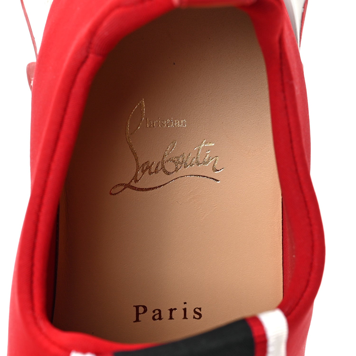 Christian Louboutin Neoprene Tiketa Flat Sneakers 37.5 Red 7 of 8