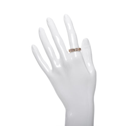 Gucci 18K Rose Gold Pink Sapphire Icon Stardust Thin Band Ring 54 7 2 of 6