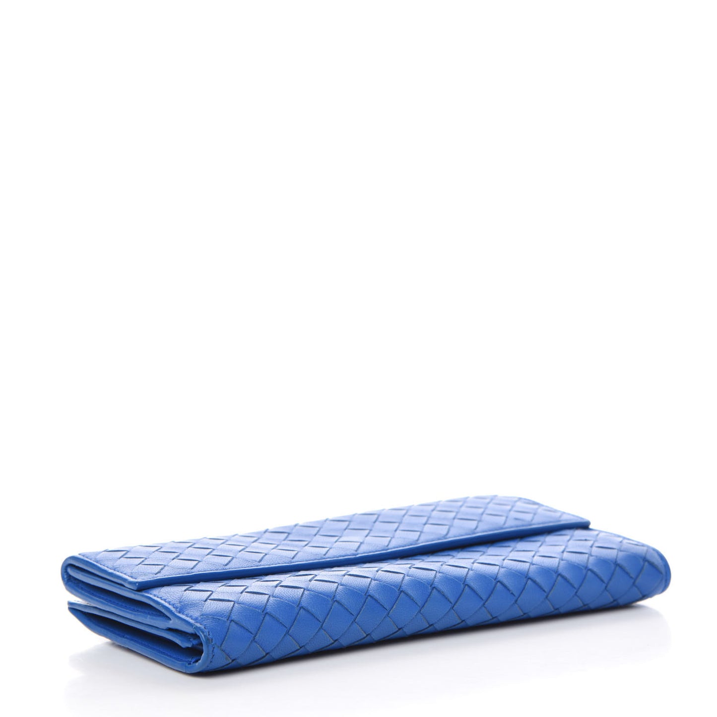 Nappa Intrecciato Continental Wallet Signal Blue