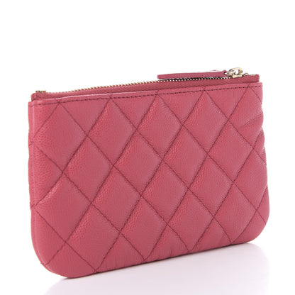 Chanel Caviar Quilted Small Cosmetic Case Dark Pink 3 of 7