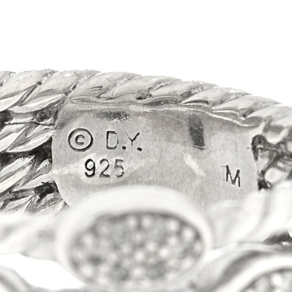 David Yurman Sterling Silver Diamond Confetti 4 Row Ring 54 7 4 of 4