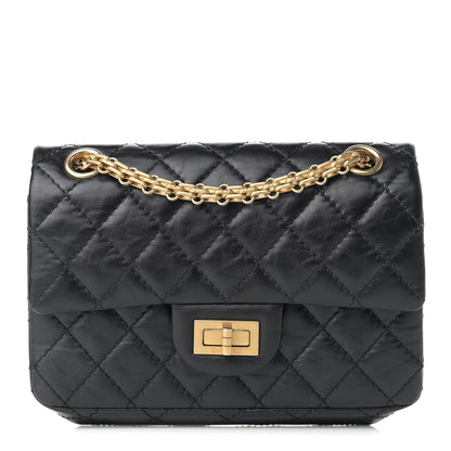 Chanel Aged Calfskin Quilted 2.55 Reissue Mini Flap Black 1 of 12