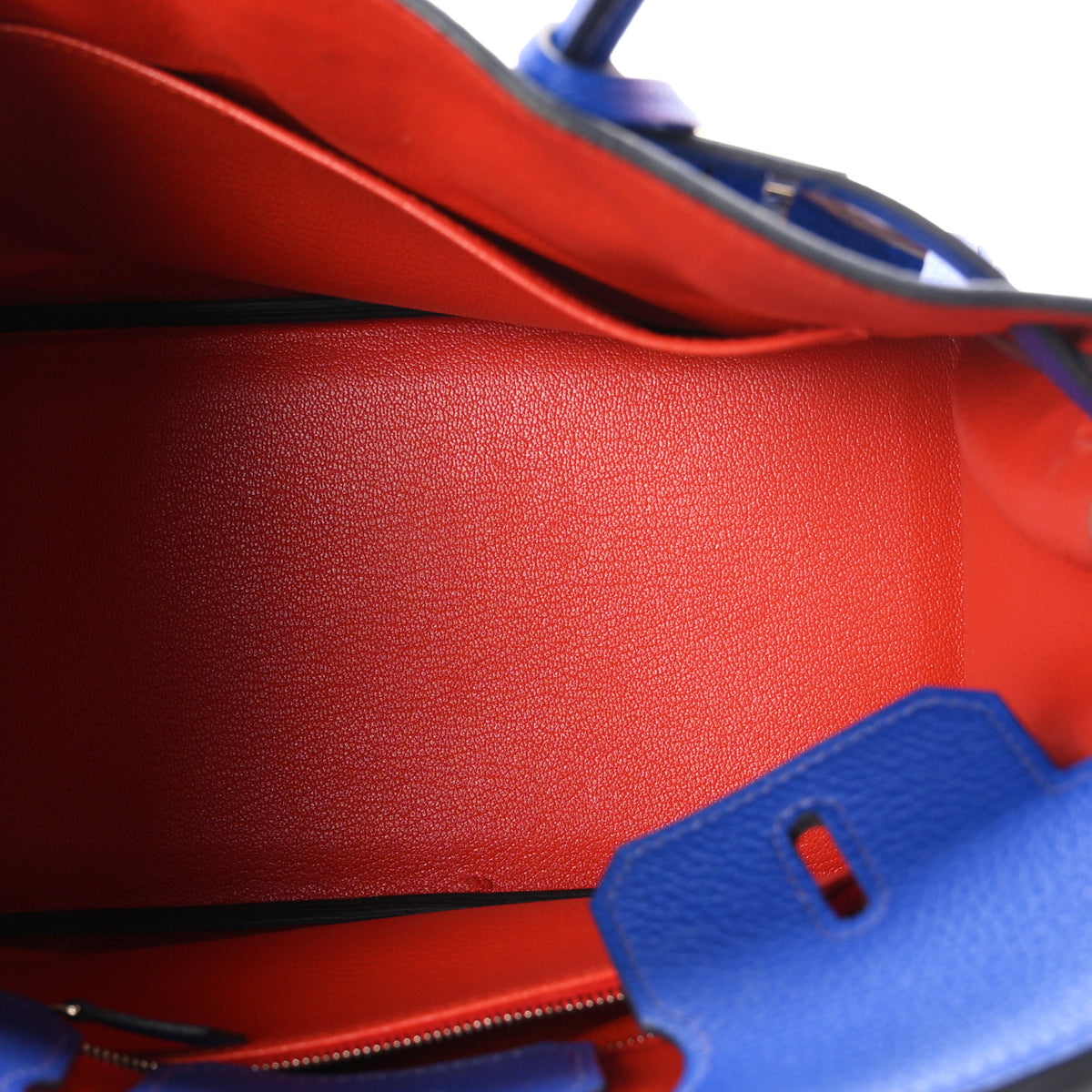 Hermes Togo Verso Birkin 25 Bleu Royal Capucine 5 of 11