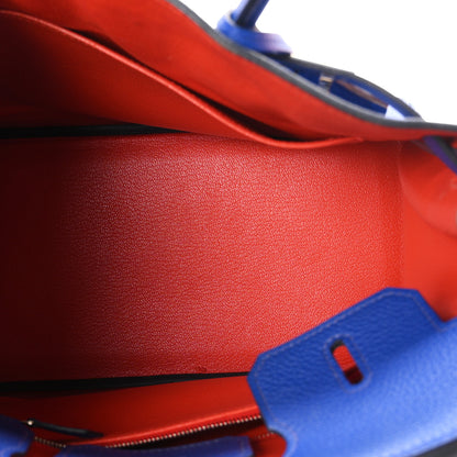Hermes Togo Verso Birkin 25 Bleu Royal Capucine 5 of 11
