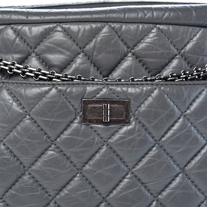 Chanel Aged Calfskin Quilted Large Reissue Camera Case Grey 14 of 14