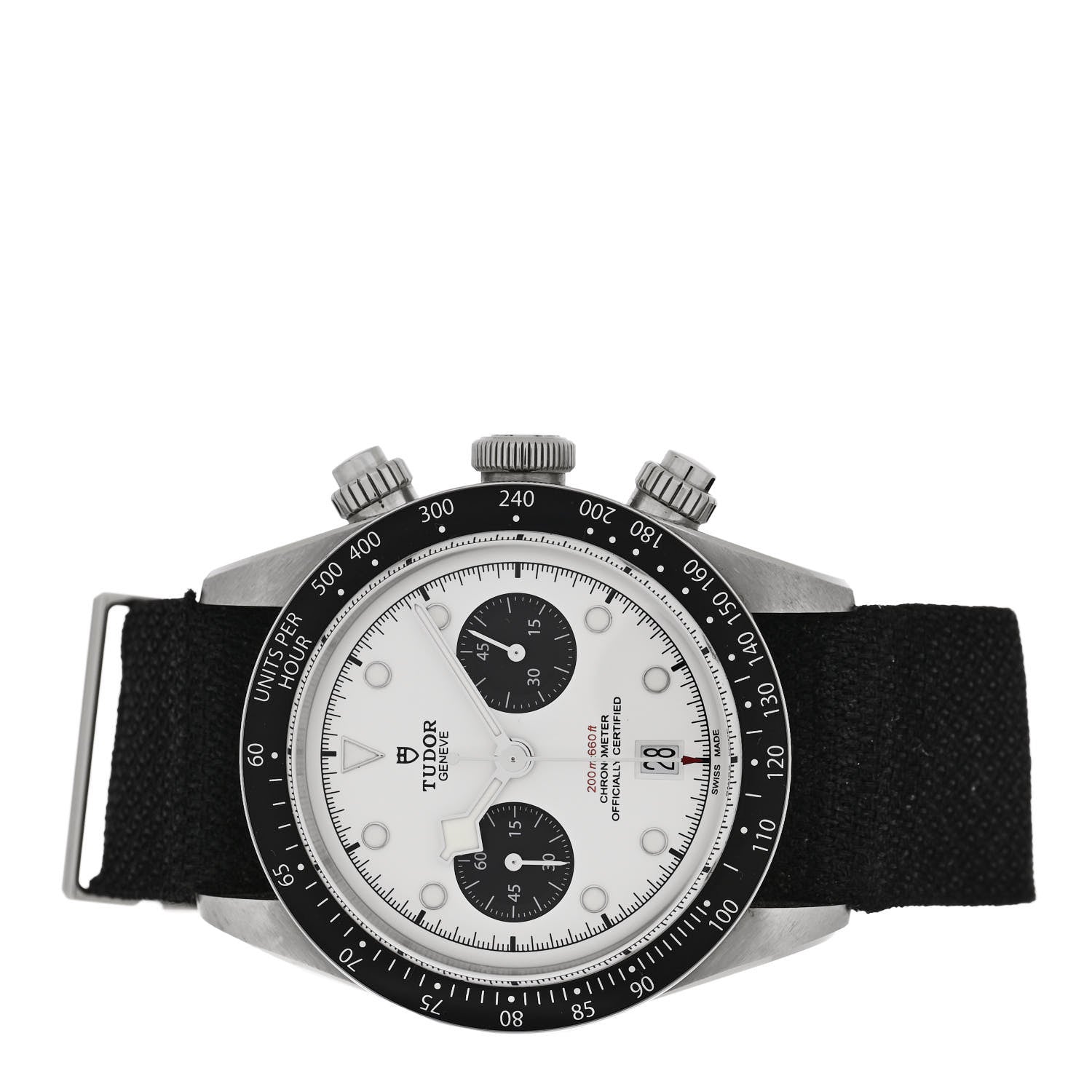 TUDOR Stainless Steel Fabric 41mm Black Bay Chronograph Panda Automatic Watch White 79360N 2 of 5