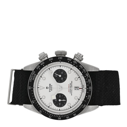 TUDOR Stainless Steel Fabric 41mm Black Bay Chronograph Panda Automatic Watch White 79360N 2 of 5