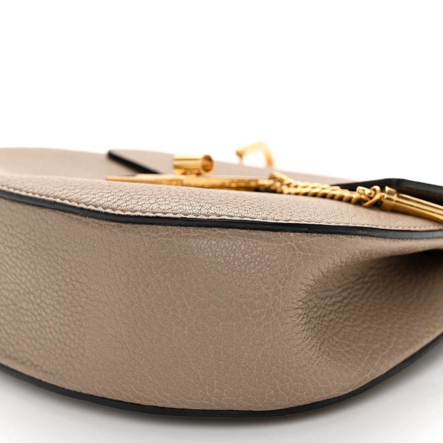 Chloe Grained Lambskin Mini Drew Shoulder Bag Motty Grey 10 of 10