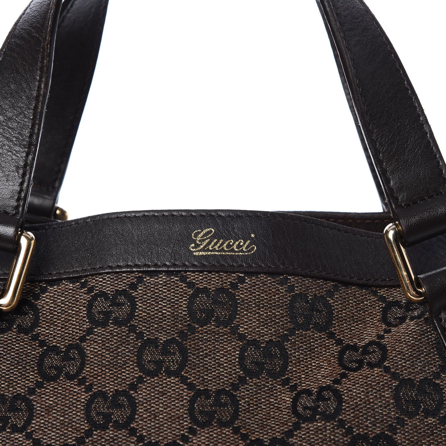 Monogram Medium Abbey Convertible Tote Dark Brown
