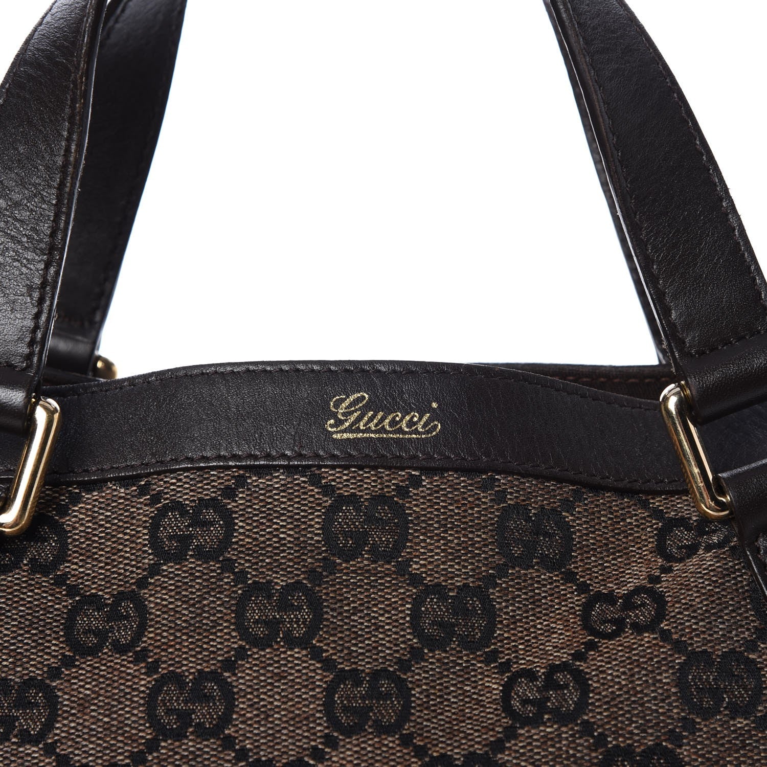 Gucci Monogram Medium Abbey Convertible Tote Dark Brown 6 of 13