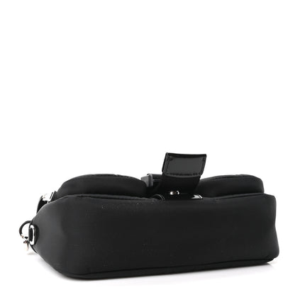 Prada Re-Nylon Spazzolato Double Pocket Buckle Shoulder Bag Black 4 of 10