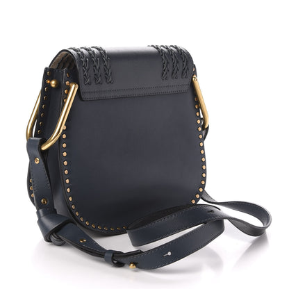 Chloe Calfskin Braided Small Hudson Shoulder Bag Silver Blue 3 of 10