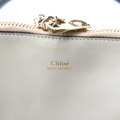 Chloe Smooth Calfskin Medium Baylee Two Tone Tote Marshmallow Grey Black 9 of 10