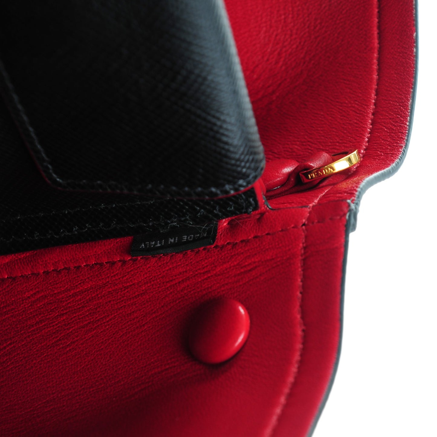 Saffiano Cuir Large Double Bag Nero Black