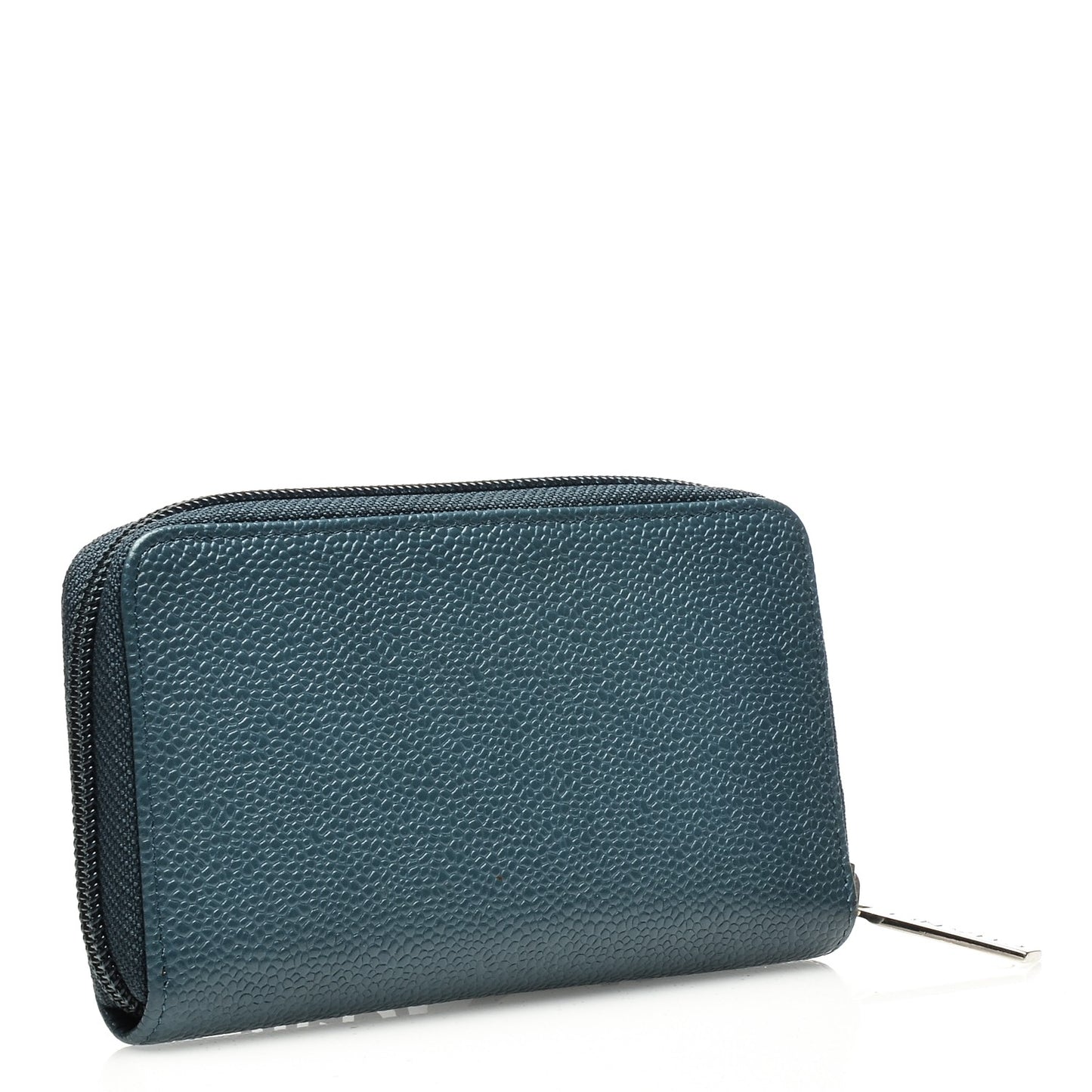 Caviar Small Timeless CC Zip Around Wallet Blue