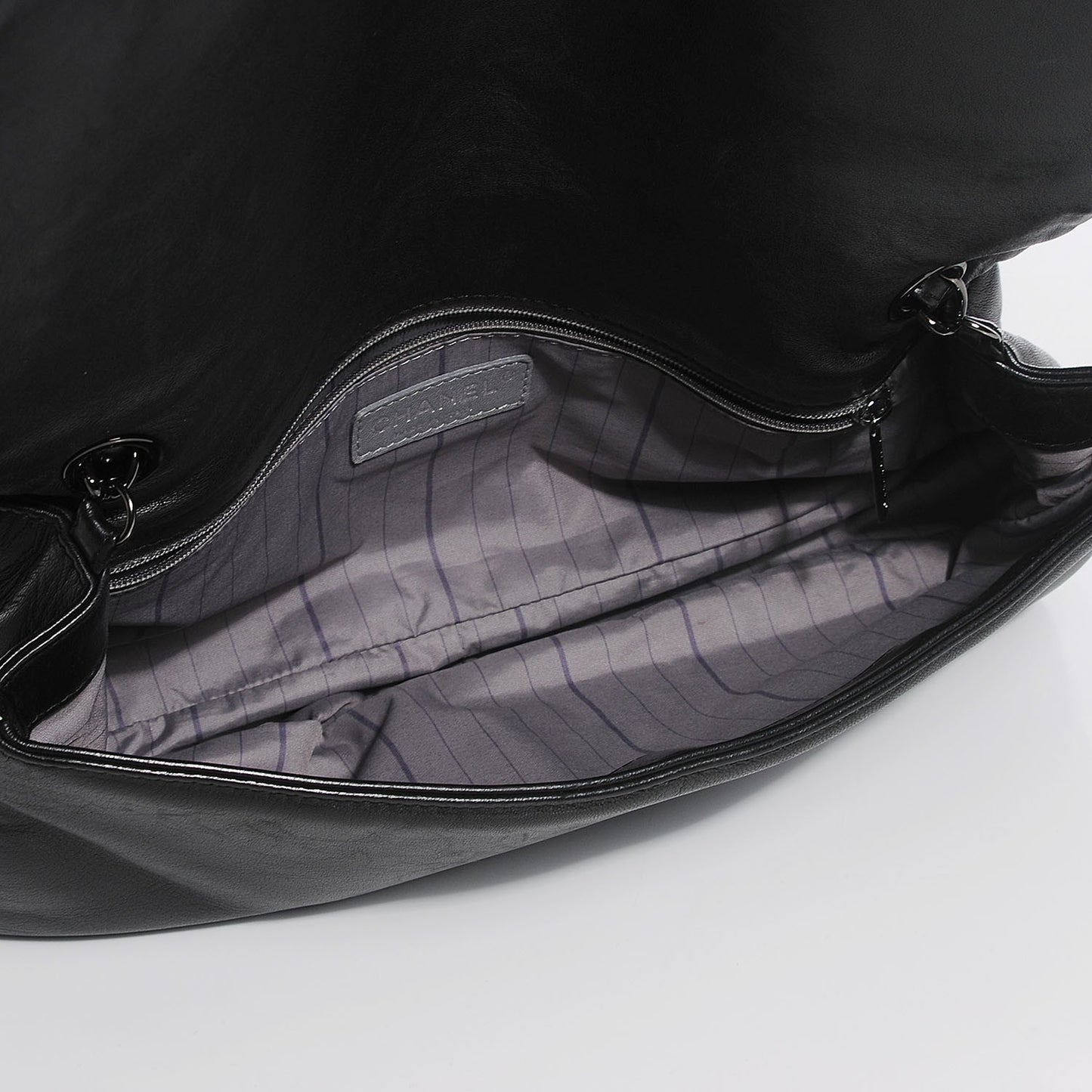 Lambskin Studded CC East West Flap Black