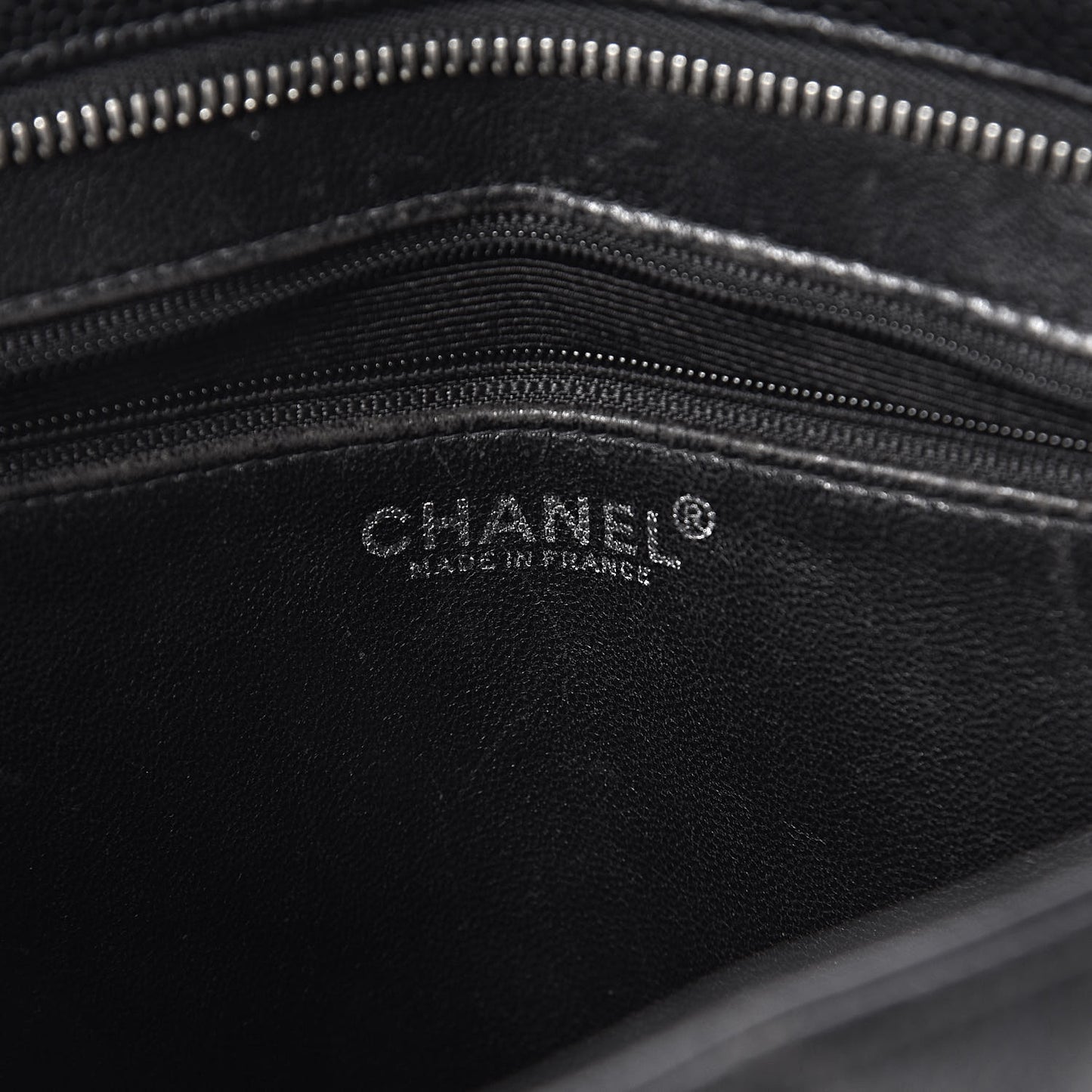 Caviar Quilted Medallion Tote Black