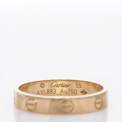Cartier 18K Yellow Gold 4mm LOVE Wedding Band Ring 55 7.25 3 of 3