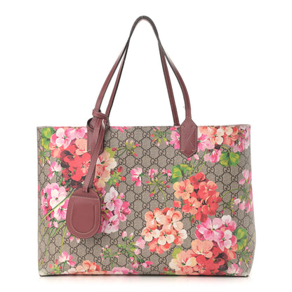 Gucci GG Supreme Monogram Blooms Large Reversible Tote Beige Multicolor Dry Rose 1 of 16