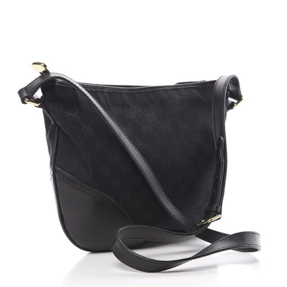 Gucci Monogram Medium New Britt Half Moon Hobo Black 3 of 20