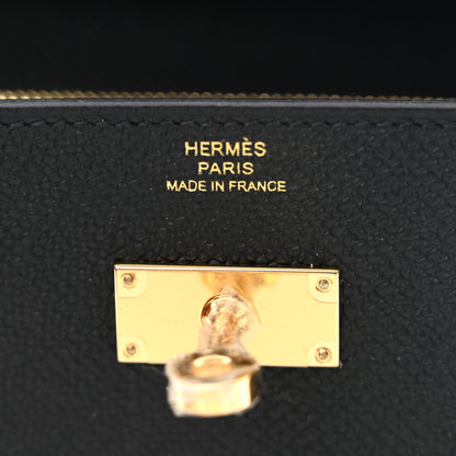 Hermes Epsom Kelly Wallet To Go Black 6 of 11