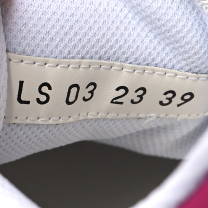 Christian Dior Calfskin Oblique Laser Perforated Dior One Low Sneakers 39 White Fuchsia 6 of 9