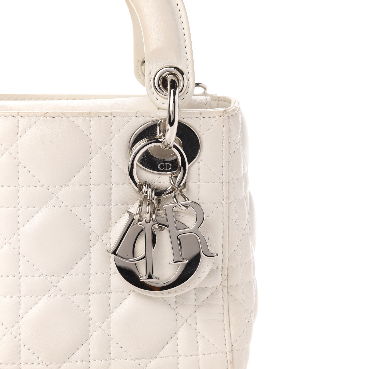 Christian Dior Lambskin Cannage Mini Lady Dior White 13 of 13