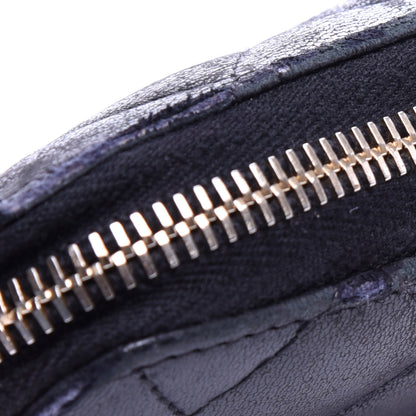 Chanel Lambskin Quilted Large Gusset Zip Around Wallet Black 11 of 12