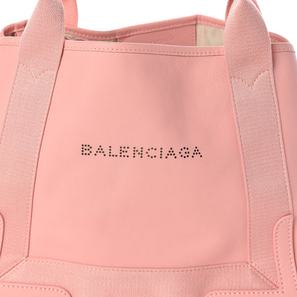 Balenciaga Matte Veau Lisse Perforated S Navy Cabas Rose Ballerine 9 of 11