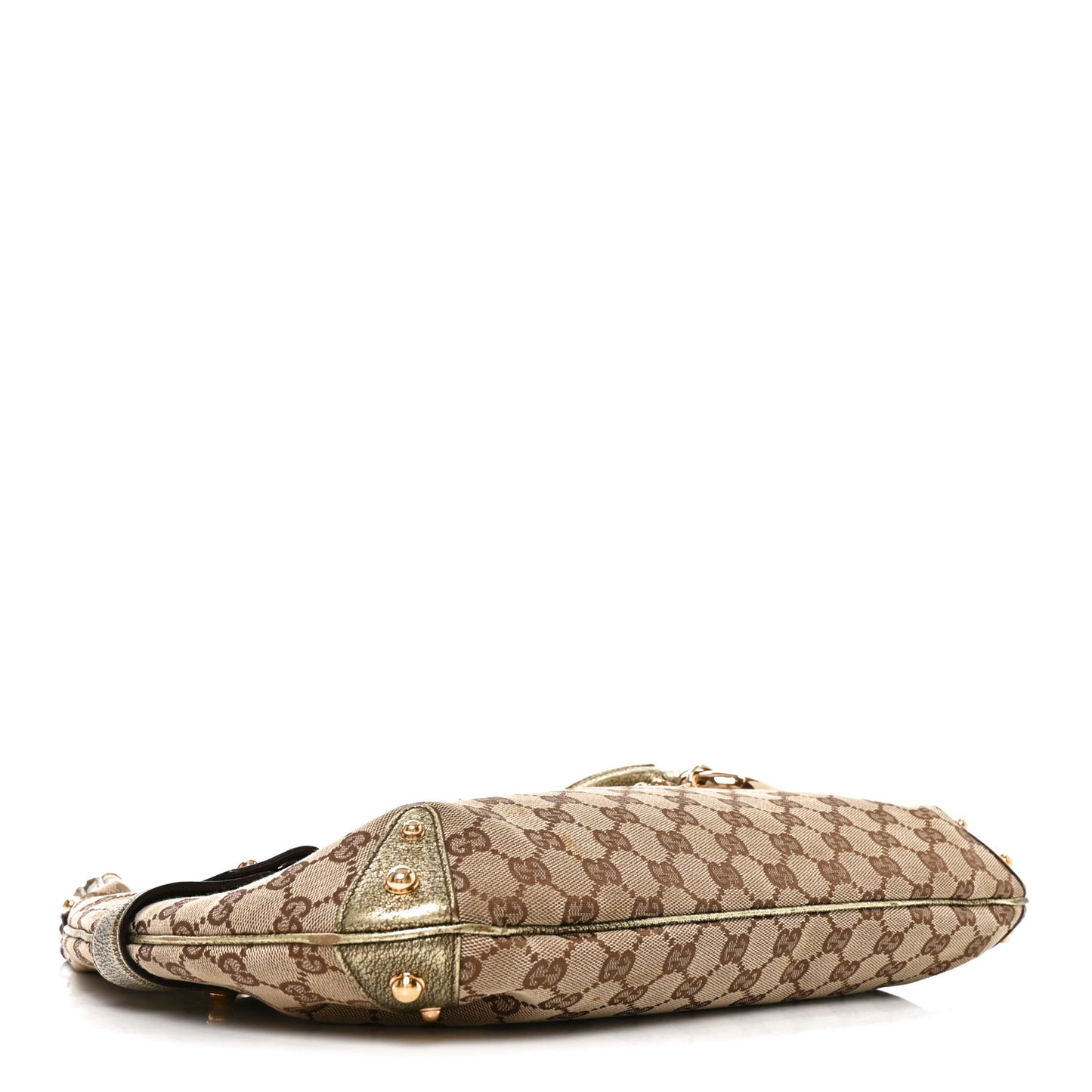 Monogram Horsebit Chain Hobo Gold