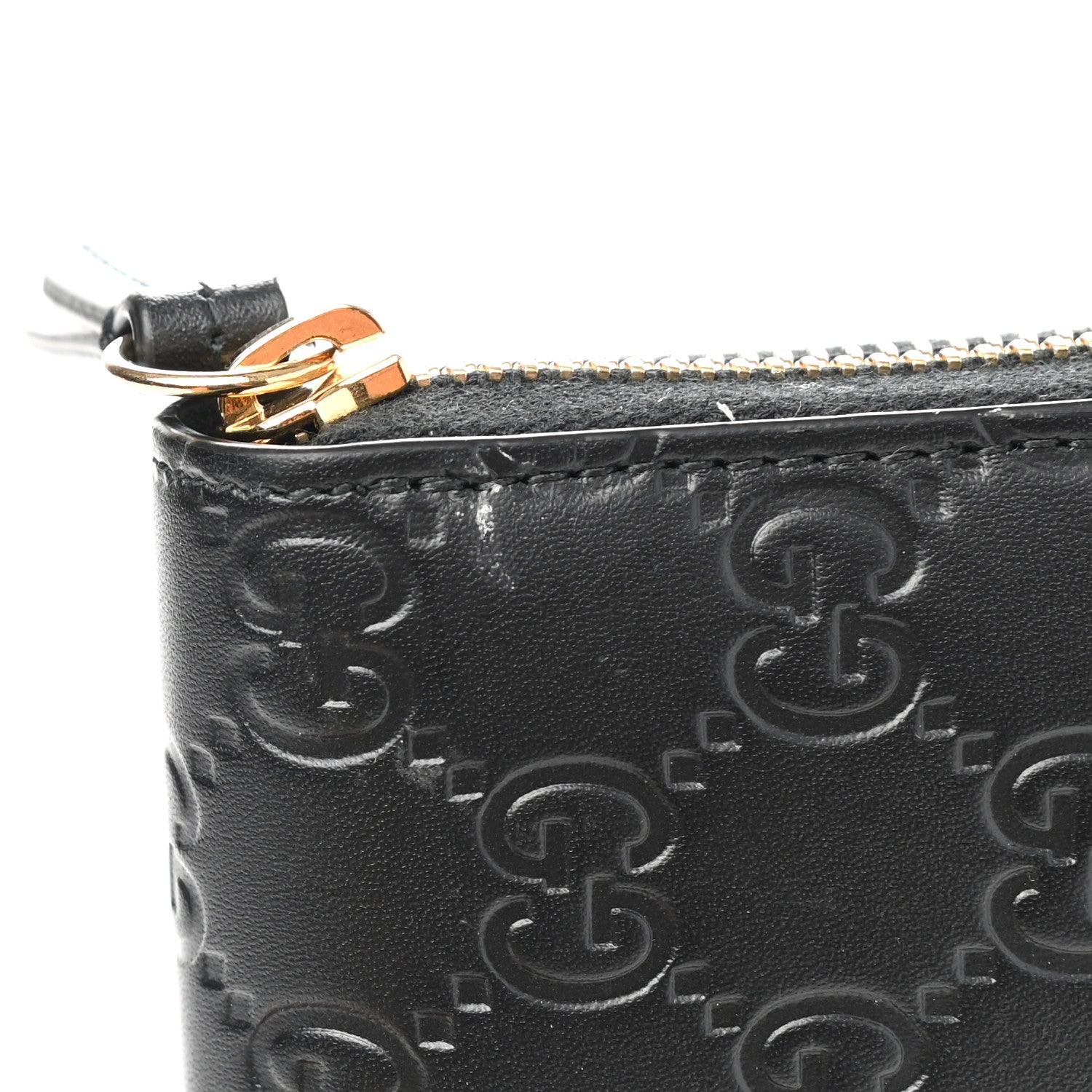 Gucci Guccissima Signature Zip Around Wallet Black 8 of 8