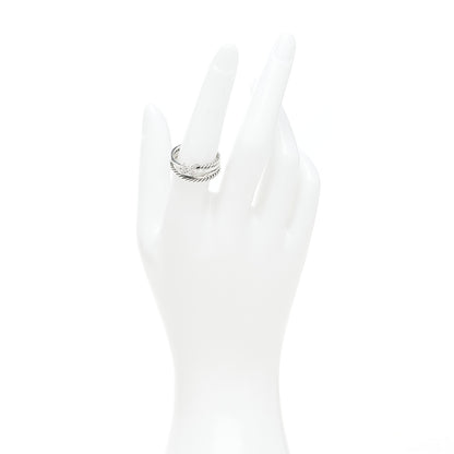 David Yurman Sterling Silver Diamond X Crossover Ring 56 7.5 2 of 4